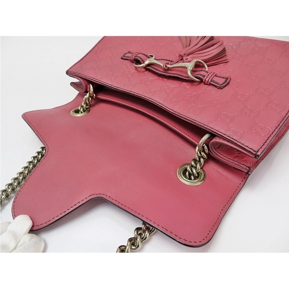 Gucci Pink Leather Shoulder Bag - Picture 8 of 13